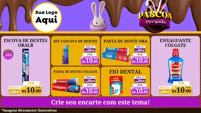 Modelo de TV para TV Horizontal com o tema Páscoa Premiada para Higiene Pessoal