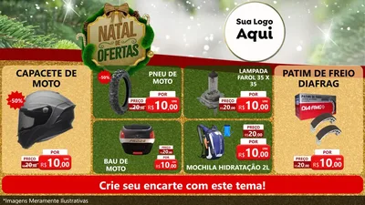 Modelo de TV para TV Horizontal com o tema Ofertas de Natal para Moto peças