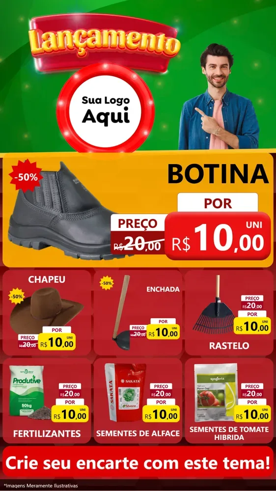 Modelo de Rede Social para Stories com o tema Lançamento para Agropecuária