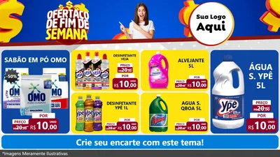 Modelo de TV para TV Horizontal com o tema Ofertaço de Fim de Semana para Produtos de Limpeza