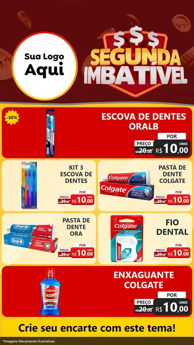 Modelo de TV para TV Vertical com o tema Segunda Imbatível para Higiene Pessoal