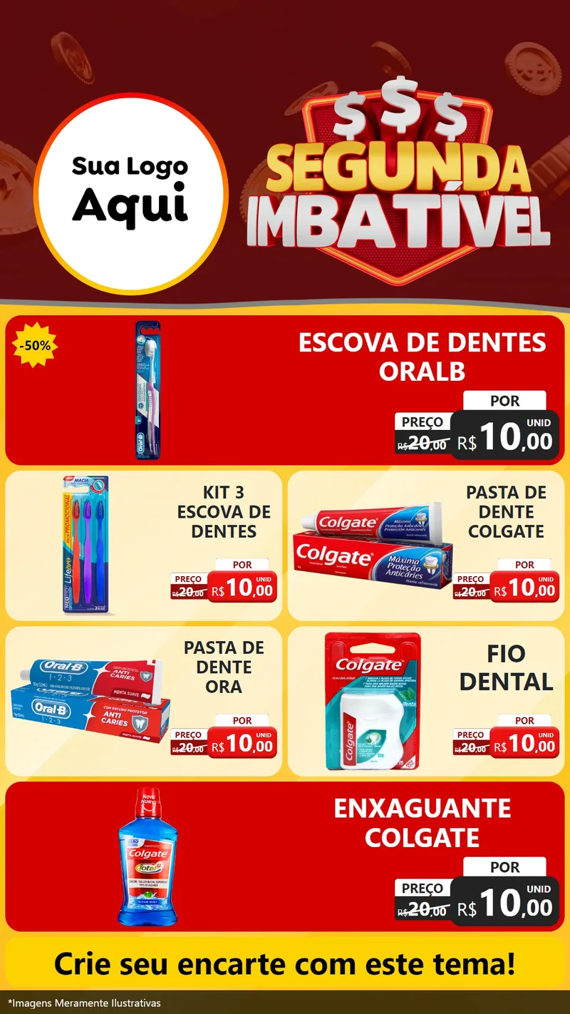 Modelo de TV para TV Vertical com o tema Segunda Imbatível para Higiene Pessoal