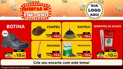 Modelo de TV para TV Horizontal com o tema Ofertas de Fim de Ano para Agropecuária