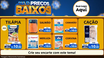 Modelo de TV para TV Horizontal com o tema Dia D Preço Baixo para Peixaria
