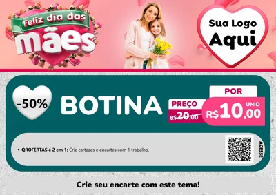 Modelo de Cartaz para Cartaz A4 Horizontal com o tema Feliz Dia das Mães para Agropecuária