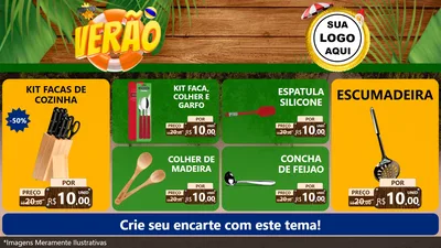 Modelo de TV para TV Horizontal com o tema Verão para Utilidades Domésticas