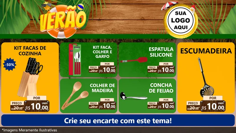 Modelo de TV para TV Horizontal com o tema Verão para Utilidades Domésticas