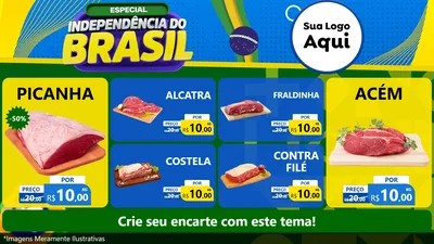 Modelo de TV para TV Horizontal com o tema Especial Independência do Brasil para Açougue