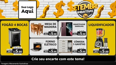 Modelo de TV para TV Horizontal com o tema Setembro Imbatível para Móveis e Eletro