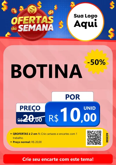 Modelo de Cartaz para Cartaz A4 Vertical com o tema Ofertas Da Semana para Agropecuária