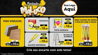 Modelo de TV para TV Horizontal com o tema Feriado Maluco para Material para Construção