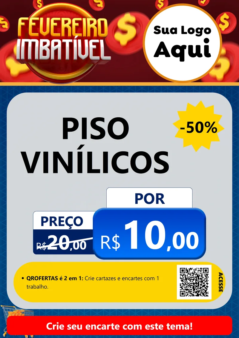 Modelo de Cartaz para Cartaz A4 Vertical com o tema Fevereiro Imbatível para Material para Construção