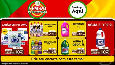 Modelo de TV para TV Horizontal com o tema Semana Farroupilha para Produtos de Limpeza