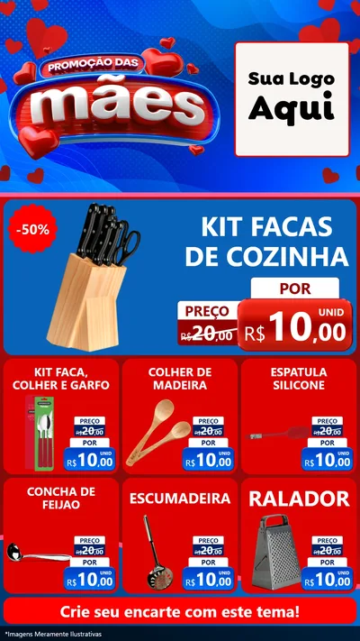 Modelo de Rede Social para Stories com o tema Promoção das Mães para Utilidades Domésticas