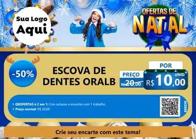 Modelo de Cartaz para Cartaz A4 Horizontal com o tema Ofertas de Natal para Higiene Pessoal