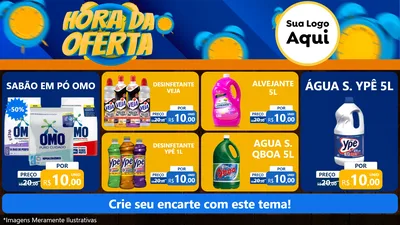 Modelo de TV para TV Horizontal com o tema Hora da Oferta para Produtos de Limpeza