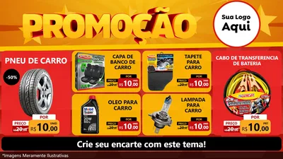 Modelo de TV para TV Horizontal com o tema Promoção para Auto peças