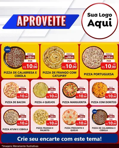 Modelo de Rede Social para Feed Instagram com o tema Aproveite para Pizzaria