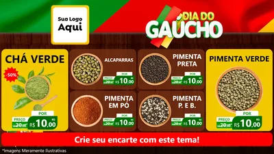 Modelo de TV para TV Horizontal com o tema Dia do Gaúcho para Produtos Naturais