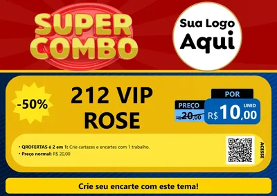 Modelo de Cartaz para Cartaz A4 Horizontal com o tema Super Combo para Perfumes