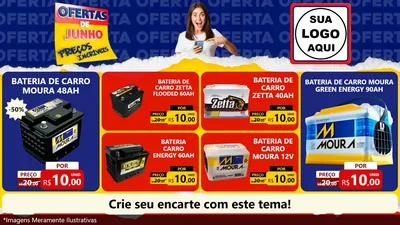 Modelo de TV para TV Horizontal com o tema Ofertas de Junho - Preços Incríveis para Baterias Elétricas