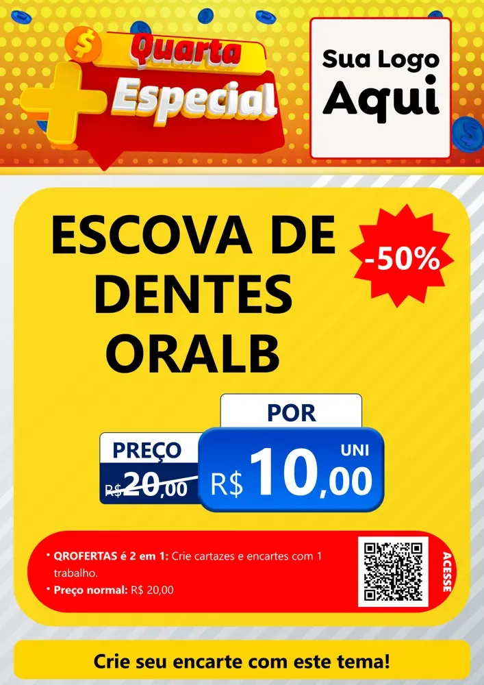 Modelo de Cartaz para Cartaz A4 Vertical com o tema Quarta Mais Especial para Higiene Pessoal