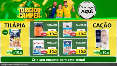 Modelo de TV para TV Horizontal com o tema Torcida Campeã - Copa para Peixaria