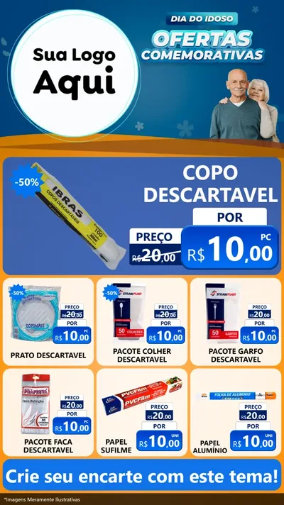 Modelo de Rede Social para Stories com o tema Dia do Idoso