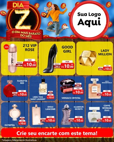 Modelo de Rede Social para Feed Instagram com o tema Dia Z - O Dia Mais Barato Do Mês para Perfumes