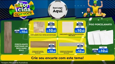 Modelo de TV para TV Horizontal com o tema Na Torcida Com Você - Copa para Pisos e revestimentos