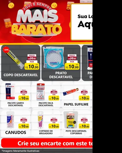 Modelo de Rede Social para Feed Instagram com o tema Mais Barato para Embalagens