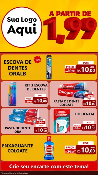 Modelo de TV para TV Vertical com o tema A Partir de Um e Noventa e Nove - 1,99 para Higiene Pessoal