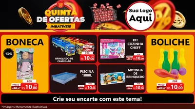 Modelo de TV para TV Horizontal com o tema Quinta de Ofertas Imbatíveis para Brinquedos
