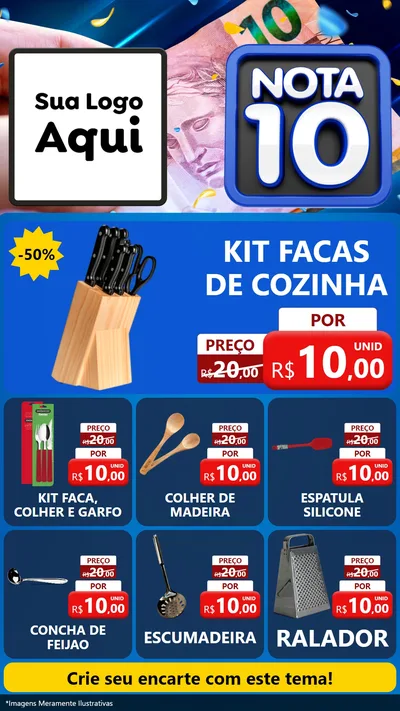 Modelo de Rede Social para Stories com o tema Nota 10 para Utilidades Domésticas