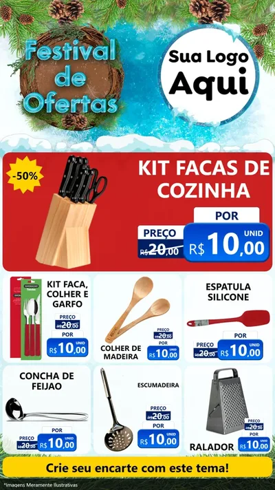 Modelo de Rede Social para Stories com o tema Festival de Ofertas - Inverno para Utilidades Domésticas