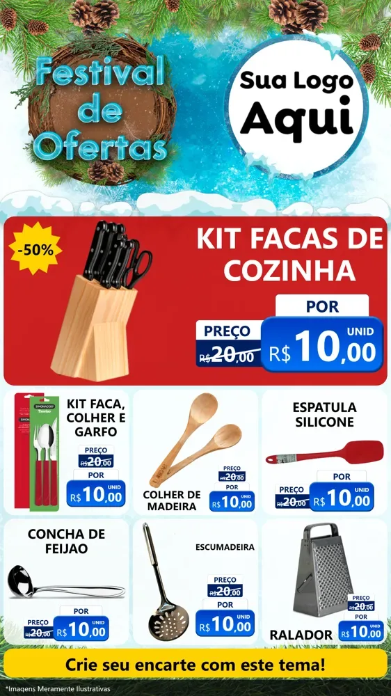 Modelo de Rede Social para Stories com o tema Festival de Ofertas - Inverno para Utilidades Domésticas