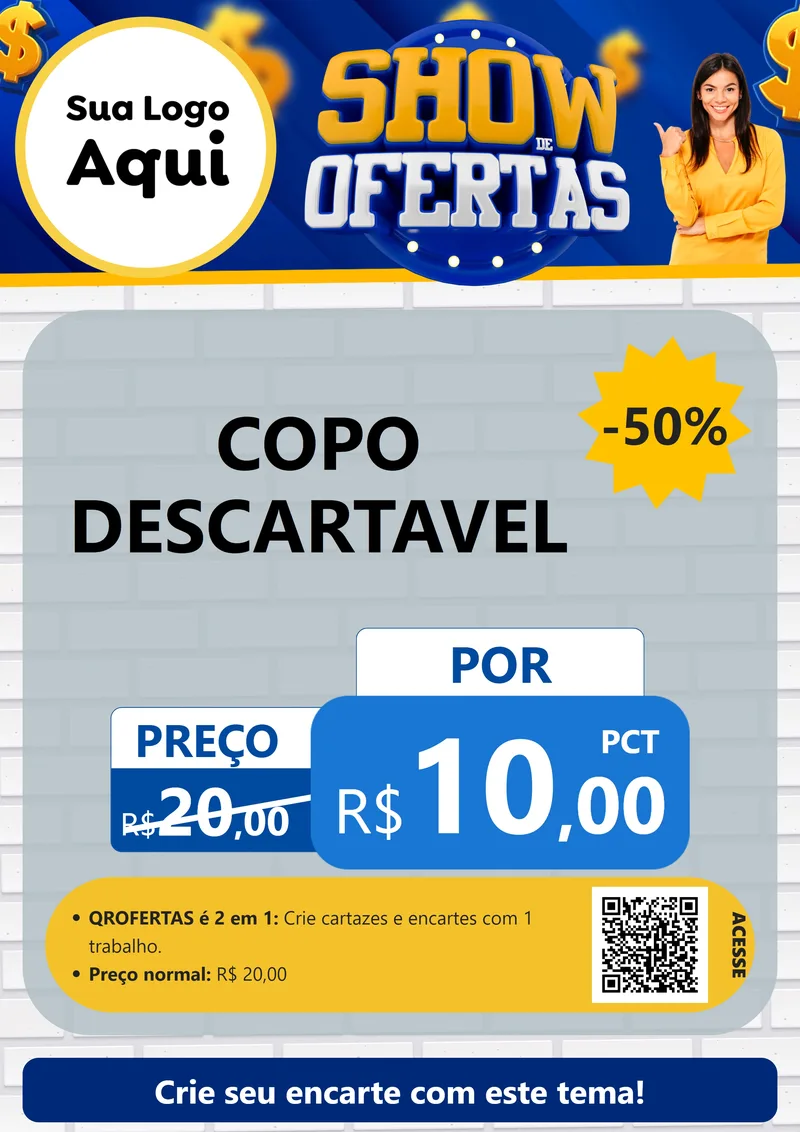 Modelo de Cartaz para Cartaz A4 Vertical com o tema Show de Ofertas para Embalagens