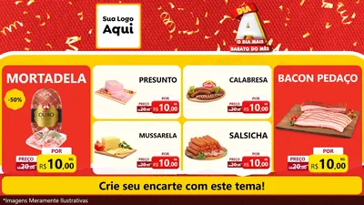 Modelo de TV para TV Horizontal com o tema Dia A o Dia Mais Barato do Mês para Frios e Laticínios