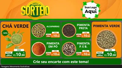 Modelo de TV para TV Horizontal com o tema Super Sorteio para Produtos Naturais