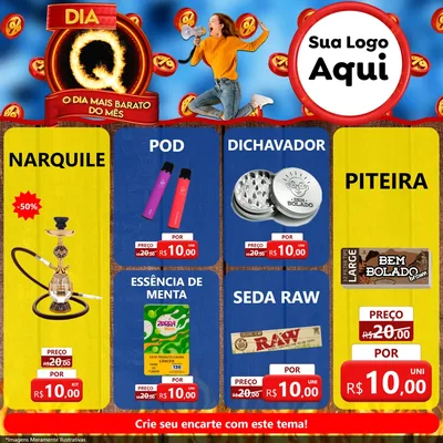 Modelo de Rede Social para Feed Facebook com o tema Dia Q - O Dia Mais Barato Do Mês para Tabacaria