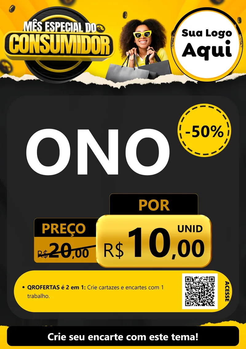 Modelo de Cartaz para Cartaz A4 Vertical com o tema Mês Especial do Consumidor para Óticas