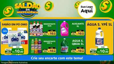 Modelo de TV para TV Horizontal com o tema Saldão da Indepêndencia para Produtos de Limpeza