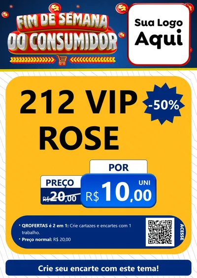 Modelo de Cartaz para Cartaz A4 Vertical com o tema Fim de Semana do Consumidor para Perfumes