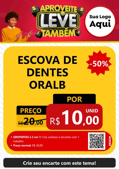 Modelo de Cartaz para Cartaz A4 Vertical com o tema Aproveite e Leve Também para Higiene Pessoal