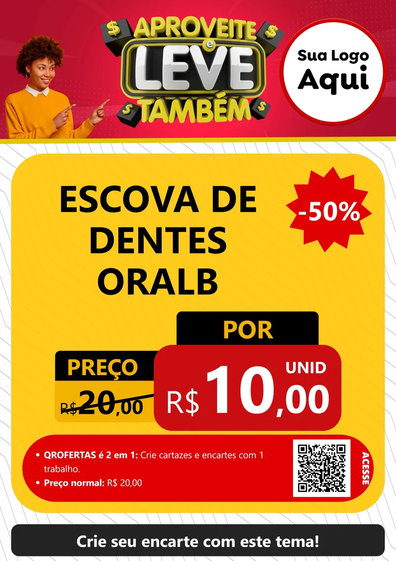 Modelo de Cartaz para Cartaz A4 Vertical com o tema Aproveite e Leve Também para Higiene Pessoal