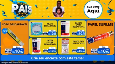 Modelo de TV para TV Horizontal com o tema Dia dos Pais para Embalagens