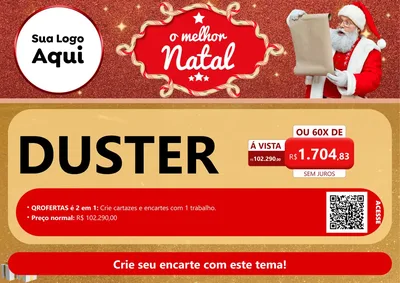 Modelo de Cartaz para Cartaz A4 Horizontal com o tema O Melhor Natal para Concessionaria de Carros