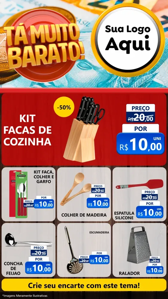 Modelo de Rede Social para Stories com o tema Está Muito Barato para Utilidades Domésticas