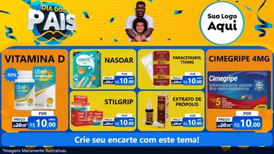 Modelo de TV para TV Horizontal com o tema Dia dos Pais para Farmácia