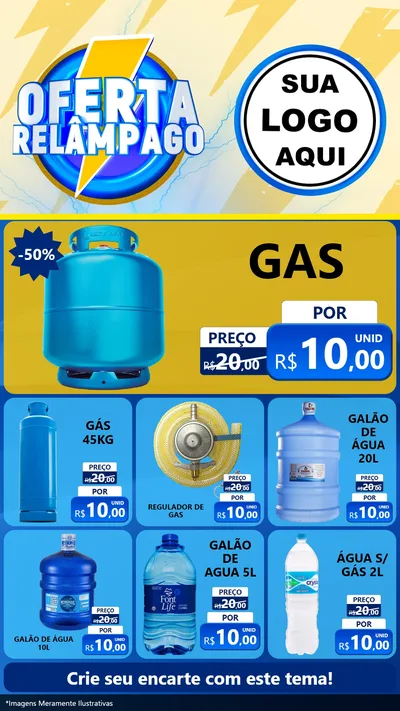 Modelo de Rede Social para Stories com o tema Oferta Relâmpago para Água e gás
